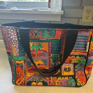 Colorful Cat Print Tote Bag